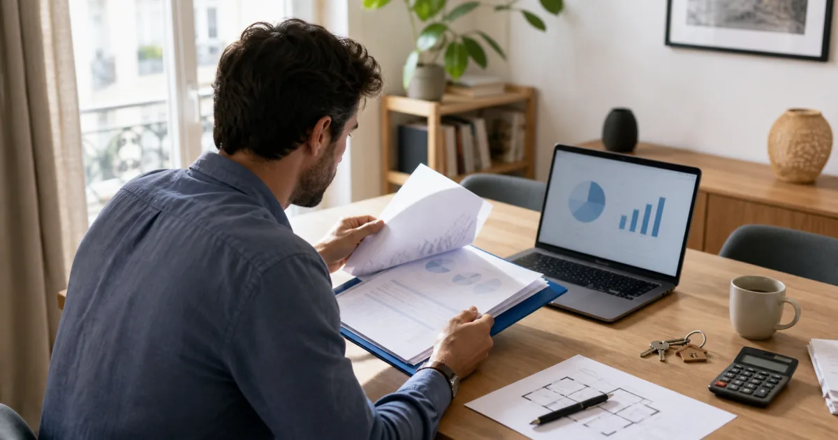 Investisseur préparant un dossier de financement immobilier sans CDI